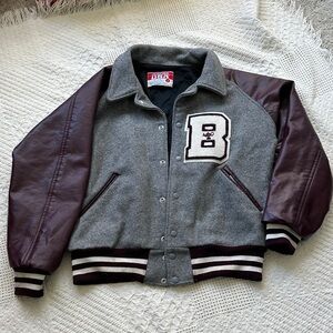 Vintage Leatherman wool bomber jacket